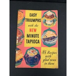 1934 New Minute Tapioca Pamphlet 85 Recipes General Foods Cookbook